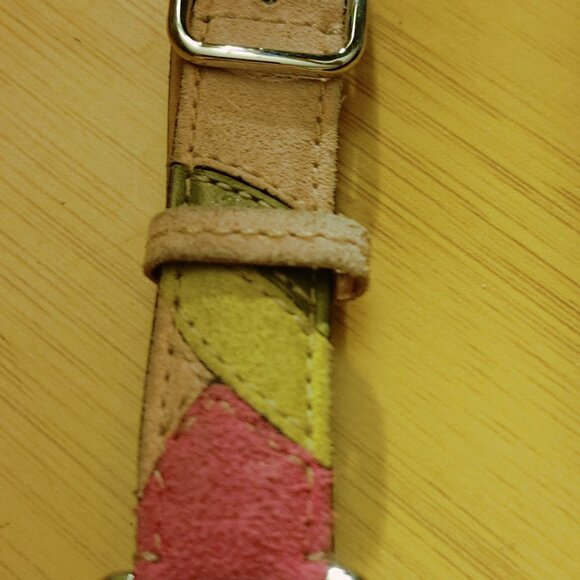 Coach Watch 0221 Swiss Quartz Stainless Square Face Watch Multicolor Leather - Picture 14 of 16